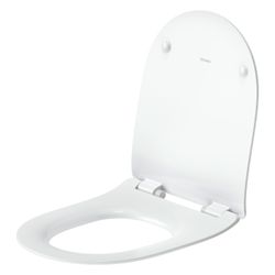 Duravit Univavo WC-Sitz D-shaped Weiß, 368x47x451mm, mit Absenkautomatik, Sitzgarni... DURAVIT-0023390000 4067116345087 (Abb. 1)
