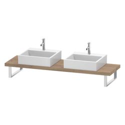 Duravit L-Cube Konsole variabel 480x800-2000x45mm, 2 Ausschnitte/Waschplätze, Comp... DURAVIT-LC101C05555 4067116356441 (Abb. 1)