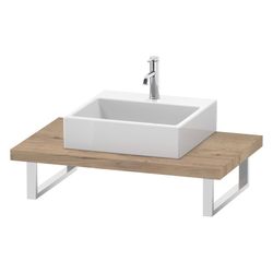 Duravit L-Cube Konsole variabel 550x800-2000x45mm, 1 Ausschnitt/Waschplatz, Eiche ... DURAVIT-LC102C05555 4067116356410 (Abb. 1)