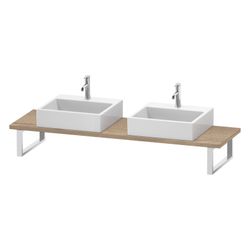 Duravit L-Cube Konsole variabel 480x800-2000x30mm, 2 Ausschnitte/Waschplätze, Comp... DURAVIT-LC105C05555 4067116356335 (Abb. 1)