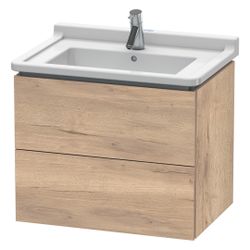 Duravit L-Cube Waschtischunterbau wandh. 469x670x558mm Eiche Marmoriert Matt, Grif... DURAVIT-LC626405555 4067116352542 (Abb. 1)
