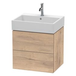 Duravit L-Cube Waschtischunterbau wandh. 459x584x544mm Eiche Marmoriert Matt, Grif... DURAVIT-LC627505555 4067116352337 (Abb. 1)