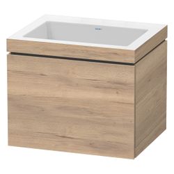 Duravit L-Cube Waschtisch-Set C-bonded wh Dekor, 480x600x500mm, Eiche Marmoriert, ... DURAVIT-LC6916N5555 4067116351606 (Abb. 1)