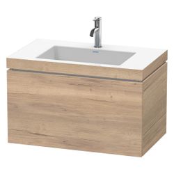 Duravit L-Cube Waschtisch-Set C-bonded wh Echtholzfurnier, 480x800x500mm, Eiche Ma... DURAVIT-LC6917O5555 4067116351323 (Abb. 1)