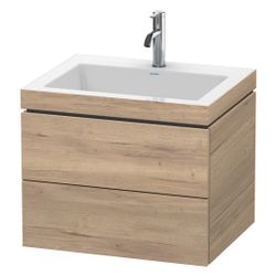 Duravit L-Cube Waschtisch-Set C-bonded wh Dekor, 480x600x500mm, Eiche Marmoriert, ... DURAVIT-LC6926O5555 4067116351170 (Abb. 1)