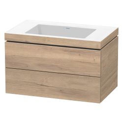 Duravit L-Cube Waschtisch-Set C-bonded wh Dekor, 480x800x500mm, Eiche Marmoriert, ... DURAVIT-LC6927N5555 4067116351163 (Abb. 1)