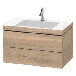 Duravit L-Cube Waschtisch-Set C-bonded wh Dekor, 480x800x500mm, Eiche Marmoriert, ... DURAVIT-LC6927O5555 4067116351132 (Abb. 1)