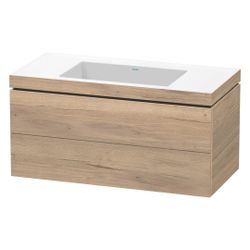 Duravit L-Cube Waschtisch-Set C-bonded wh Dekor, 480x1000x500mm, Eiche Marmoriert,... DURAVIT-LC6928N5555 4067116351019 (Abb. 1)