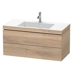 Duravit L-Cube Waschtisch-Set C-bonded wh Dekor, 480x1000x500mm, Eiche Marmoriert,... DURAVIT-LC6928O5555 4067116350982 (Abb. 1)