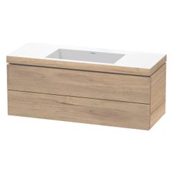 Duravit L-Cube Waschtisch-Set C-bonded wh Dekor, 480x1200x500mm, Eiche Marmoriert,... DURAVIT-LC6929N5555 4067116350968 (Abb. 1)