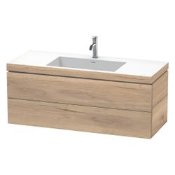Duravit L-Cube Waschtisch-Set C-bonded wh Dekor, 480x1200x500mm, Eiche Marmoriert,... DURAVIT-LC6929O5555 4067116350937 (Abb. 1)