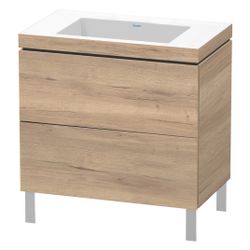 Duravit L-Cube Waschtisch-Set C-bonded bds Echtholzfurnier, 480x800x698mm, Eiche M... DURAVIT-LC6937N5555 4067116350913 (Abb. 1)