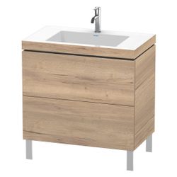Duravit L-Cube Waschtisch-Set C-bonded bds Echtholzfurnier, 480x800x698mm, Eiche M... DURAVIT-LC6937O5555 4067116350906 (Abb. 1)