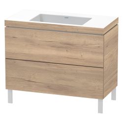 Duravit L-Cube Waschtisch-Set C-bonded bodenst. Dekor, 480x1000x698mm, Eiche Marmo... DURAVIT-LC6938N5555 4067116350883 (Abb. 1)