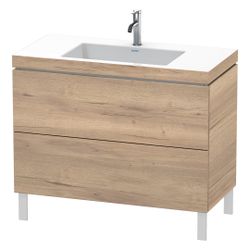 Duravit L-Cube Waschtisch-Set C-bonded bodenst. Dekor, 480x1000x698mm, Eiche Marmo... DURAVIT-LC6938O5555 4067116350876 (Abb. 1)