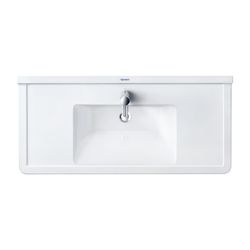 Duravit Starck 3 Waschtisch 485x1050x225mm, WonderGliss, Weiß Hochglanz, Rechtecki... DURAVIT-03041000001 4021534223440 (Abb. 1)
