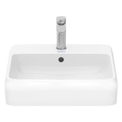 Duravit Qatego Aufsatzbecken 500mm, Weiß Hochglanz, mit HLB, mit Überlauf, RW glasi... DURAVIT-2385500027 4067116322965 (Abb. 1)