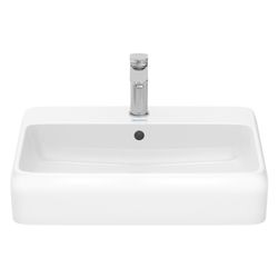 Duravit Qatego Aufsatzbecken 600mm, Weiß Hochglanz, HygieneGlaze, mit HLB, mit Über... DURAVIT-2385602027 4067116323009 (Abb. 1)