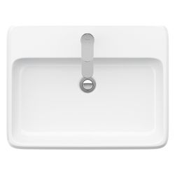 Duravit Qatego Aufsatzbecken 600mm, Weiß Hochglanz, HygieneGlaze, mit HLB, mit Über... DURAVIT-2385602027 4067116323009 (Abb. 1)