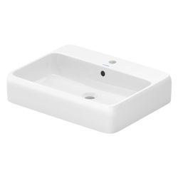 Duravit Qatego Aufsatzbecken 600mm, Weiß Hochglanz, HygieneGlaze, mit HLB, mit Über... DURAVIT-2385602027 4067116323009 (Abb. 1)