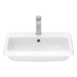 Duravit Qatego Einbauwaschtisch 455x550x150mm, Weiß Hochglanz, mit HLB/ÜL, 1 HL Ges... DURAVIT-2396550027 4067116323047 (Abb. 1)