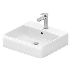 Duravit Qatego Aufsatzbecken 500mm, Weiß Hochglanz, mit HLB, mit Überlauf, RW glasi... DURAVIT-2385500027 4067116322965 (Abb. 1)