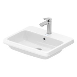 Duravit Qatego Einbauwaschtisch 455x550x150mm, Weiß Hochglanz, mit HLB/ÜL, 1 HL Ges... DURAVIT-2396550027 4067116323047 (Abb. 1)