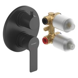 Duravit D-Code Einhebelmischer Unterputz Set, Anzahl Verbraucher 2, Mattschwarz, ... DURAVIT-DC5210008046 4067116367904 (Abb. 1)