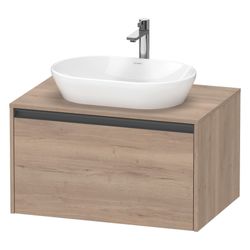 Duravit Ketho.2 Konsolen-WTU wandh. 550x800x459mm Eiche Marmoriert Matt, mit K... DURAVIT-K24885055550000 4067116350302 (Abb. 1)