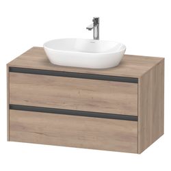 Duravit Ketho.2 Konsolenwaschtischunterbau wandh. 550x1000x568mm Eiche Marmori... DURAVIT-K24896055550000 4067116350579 (Abb. 1)