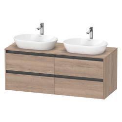 Duravit Ketho.2 Konsolenwaschtischunterbau wandh 550x1400x568mm B, Eiche Marmo... DURAVIT-K24898B55550000 4067116350593 (Abb. 1)