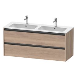 Duravit Ketho.2 Waschtischunterbau wandhäng. 480x1280x550mm, Eiche Marmoriert ... DURAVIT-K25266055550000 4067116357479 (Abb. 1)