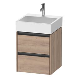 Duravit Ketho.2 Waschtischunterbau wandhäng. 460x484x549mm, Eiche Marmoriert M... DURAVIT-K25274055550000 4067116356908 (Abb. 1)