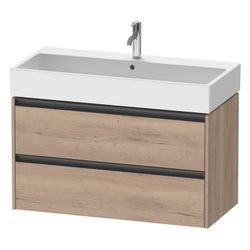 Duravit Ketho.2 Waschtischunterbau wandhäng. 460x984x549mm, Eiche Marmoriert M... DURAVIT-K25278055550000 4067116356809 (Abb. 1)