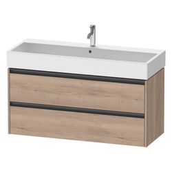 Duravit Ketho.2 Waschtischunterbau wandhäng. 460x1184x549mm, Eiche Marmoriert ... DURAVIT-K25279055550000 4067116356779 (Abb. 1)
