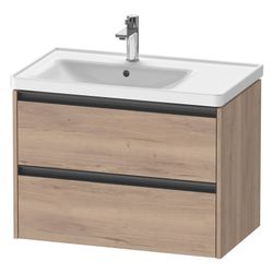 Duravit Ketho.2 Waschtischunterbau wandh. 455x784x549mm, Eiche Mar. Matt, Grif... DURAVIT-K25285055550000 4067116356625 (Abb. 1)