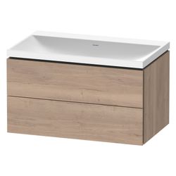 Duravit L-Cube Waschtisch-Set C-shaped wh Dekor, 480x800x480mm, Eiche Marmorie... DURAVIT-LC6951N55550000 4067116349252 (Abb. 1)