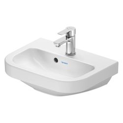 Duravit D-Code Handwaschbecken 335x450x145mm, Weiß Hochglanz, Rund,1 Waschplatz/HL ... DURAVIT-0748450000 4067116338454 (Abb. 1)