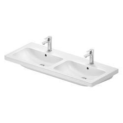 Duravit D-Code Doppelwaschtisch 480x1200x165mm wh, Weiß Hochglanz, Eckig, 2 Waschp... DURAVIT-24001200002 4067116379518 (Abb. 1)