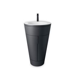 Duravit Starck 1 Waschtisch-Set C-bonded bds Lack 605x560x864mm, Graphit SM/Ma... DURAVIT-S19512OBD580000 4067116423051 (Abb. 1)