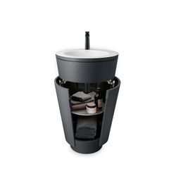 Duravit Starck 1 Waschtisch-Set C-bonded bds Lack 605x560x864mm, Graphit SM/Ma... DURAVIT-S19512OBD580000 4067116423051 (Abb. 1)