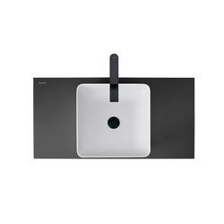 Duravit Sivida Aufsatzbecken 400mm, Weiß Seidenmatt/Dunkelgrau Matt, DuroCast Plus,... DURAVIT-266001FI00 4067116416008 (Abb. 1)