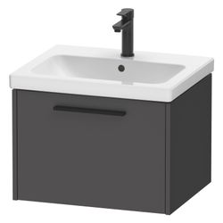Duravit D-Code Waschtischunterbau wandh. 460x584x400mm, Graphit Matt, 1 Auszug... DURAVIT-DC46650BD490000 4067116371420 (Abb. 1)