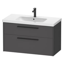 Duravit D-Code Waschtischunterbau wandhäng. 460x984x555mm Graphit Matt, 1 AZ/S... DURAVIT-DC46730BD490000 4067116372052 (Abb. 1)