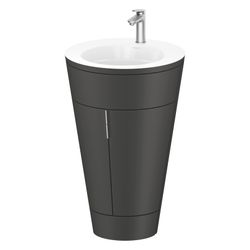 Duravit Starck 1 Waschtisch-Set C-bonded bds Lack 605x560x864mm, Graphit SM/We... DURAVIT-S19513O70580000 4067116425253 (Abb. 1)
