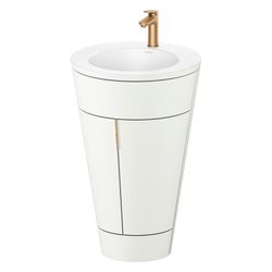 Duravit Starck 1 Waschtisch-Set C-bonded bds Lack 605x560x864mm, Weiß SM/Mattw... DURAVIT-S19512O04360000 4067116422344 (Abb. 1)