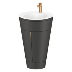 Duravit Starck 1 Waschtisch-Set C-bonded bds Lack 605x560x864mm, Graphit SM/Ma... DURAVIT-S19512O04580000 4067116422405 (Abb. 1)