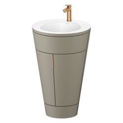 Duravit Starck 1 Waschtisch-Set C-bonded bds Lack 605x560x864mm, Stein Grau SM... DURAVIT-S19512O04920010 4067116422474 (Abb. 1)