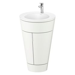 Duravit Starck 1 Waschtisch-Set C-bonded bds Lack 605x560x864mm, Weiß SM/Mattw... DURAVIT-S19512O10360010 4067116422511 (Abb. 1)