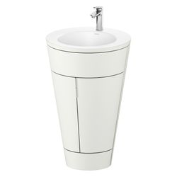 Duravit Starck 1 Waschtisch-Set C-bonded bds Lack 605x560x864mm, Nordic Weiß S... DURAVIT-S19512O10390010 4067116422535 (Abb. 1)